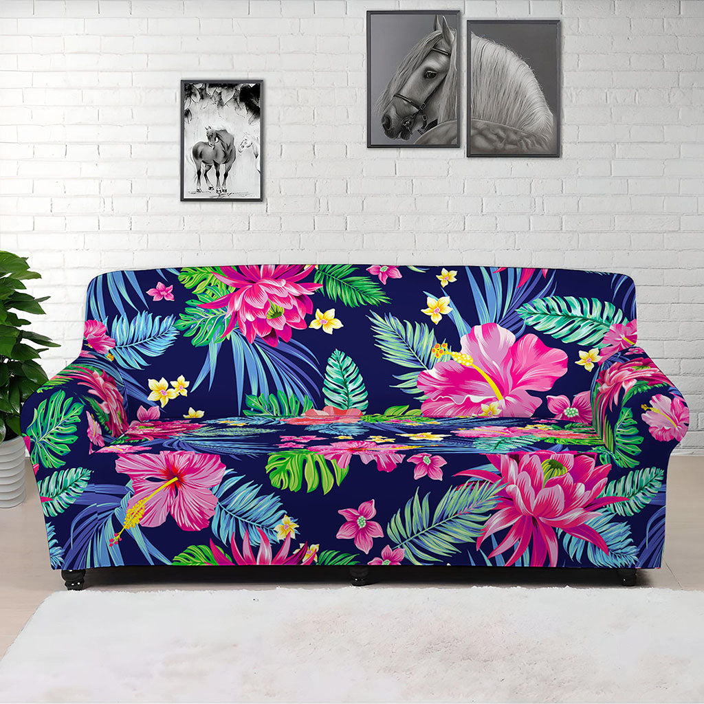 Blossom Tropical Flower Pattern Print Sofa Cover