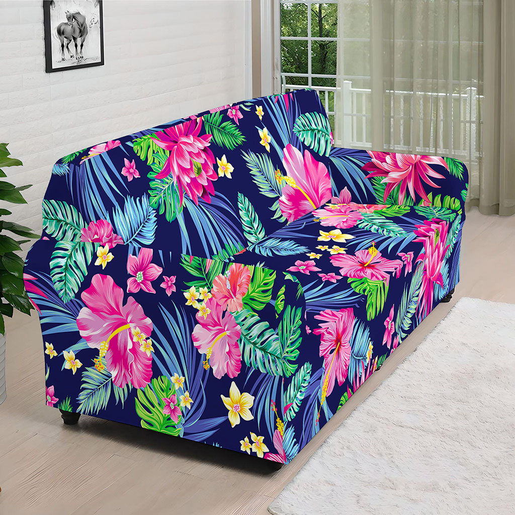 Blossom Tropical Flower Pattern Print Sofa Cover