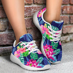 Blossom Tropical Flower Pattern Print Sport Shoes GearFrost