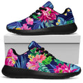 Blossom Tropical Flower Pattern Print Walking Shoes