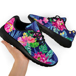 Blossom Tropical Flower Pattern Print Sport Shoes GearFrost