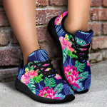 Blossom Tropical Flower Pattern Print Sport Shoes GearFrost