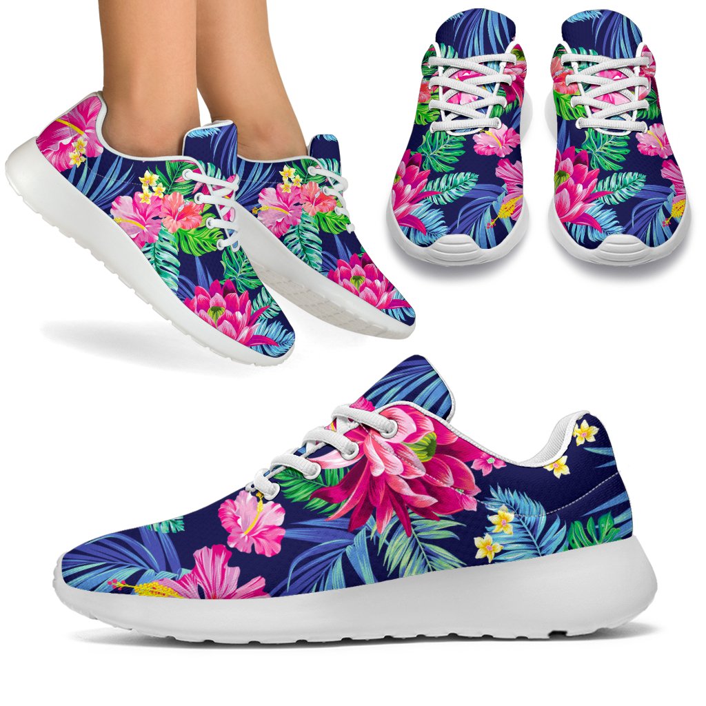 Blossom Tropical Flower Pattern Print Sport Shoes GearFrost