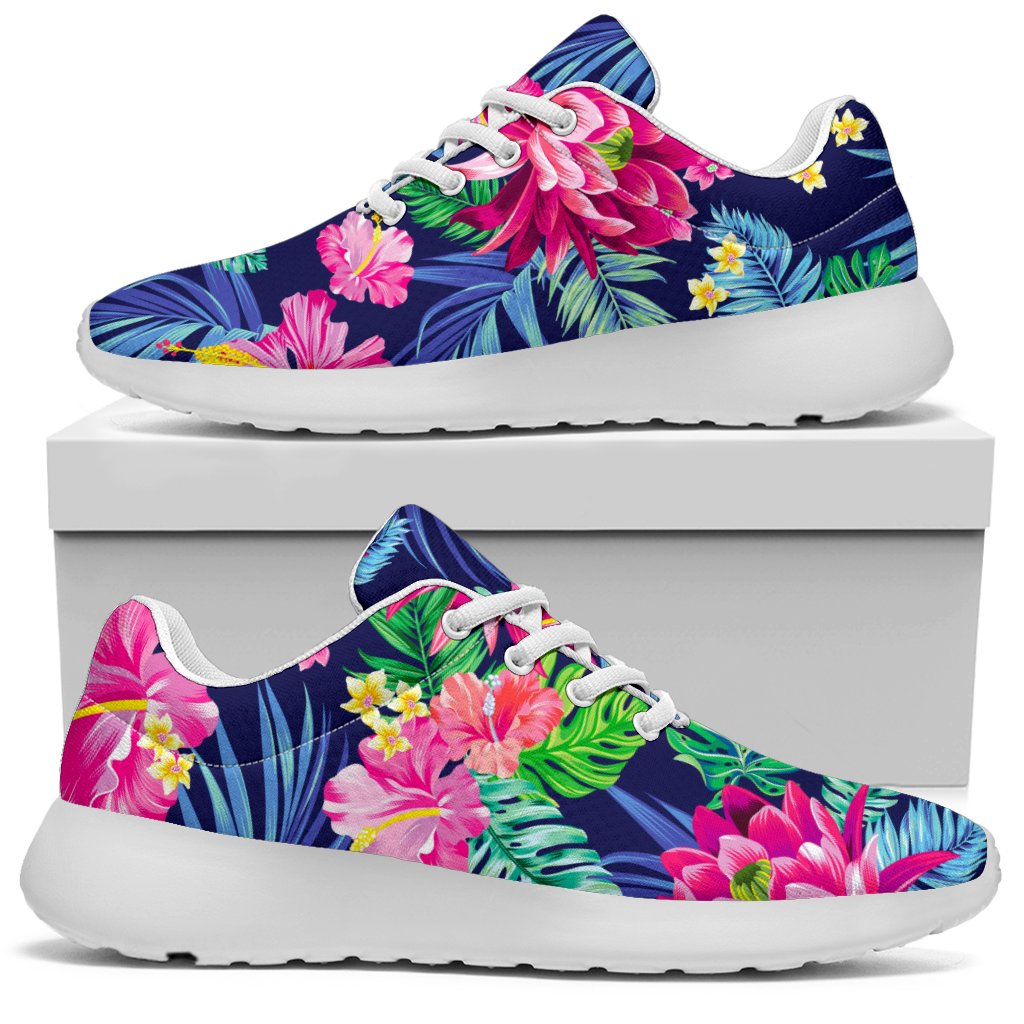 Blossom Tropical Flower Pattern Print Sport Shoes GearFrost