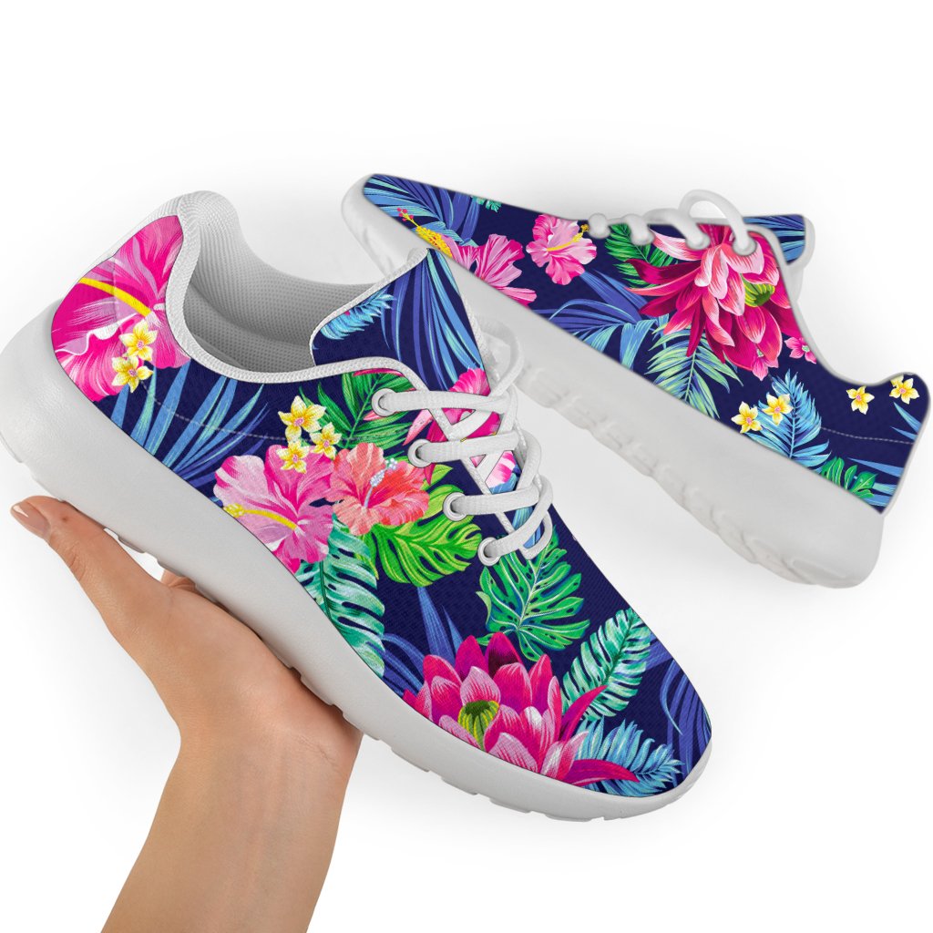 Blossom Tropical Flower Pattern Print Sport Shoes GearFrost