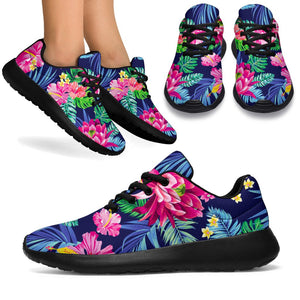 Blossom Tropical Flower Pattern Print Sport Shoes GearFrost