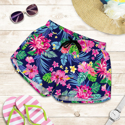 Blossom Tropical Flower Pattern Print Women's Shorts