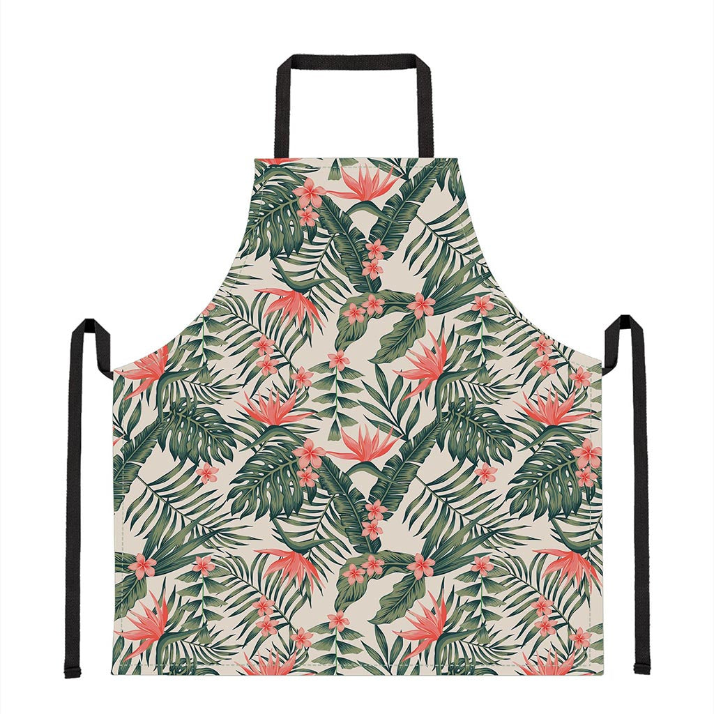 Blossom Tropical Leaves Pattern Print Apron