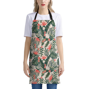 Blossom Tropical Leaves Pattern Print Apron