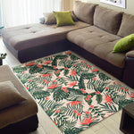 Blossom Tropical Leaves Pattern Print Area Rug GearFrost