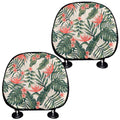 Blossom Tropical Leaves Pattern Print Car Headrest Covers