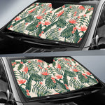 Blossom Tropical Leaves Pattern Print Car Sun Shade GearFrost