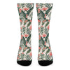 Blossom Tropical Leaves Pattern Print Crew Socks