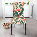 Blossom Tropical Leaves Pattern Print Dining Chair Slipcover
