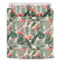Blossom Tropical Leaves Pattern Print Duvet Cover Bedding Set