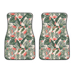 Blossom Tropical Leaves Pattern Print Front Car Floor Mats