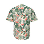 Blossom Tropical Leaves Pattern Print Men's Baseball Jersey