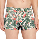 Blossom Tropical Leaves Pattern Print Men's Boxer Briefs