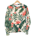 Blossom Tropical Leaves Pattern Print Men's Crewneck Sweatshirt