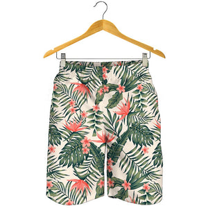 Blossom Tropical Leaves Pattern Print Men's Shorts