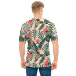 Blossom Tropical Leaves Pattern Print Men's T-Shirt