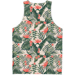 Blossom Tropical Leaves Pattern Print Men's Tank Top