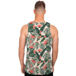 Blossom Tropical Leaves Pattern Print Men's Tank Top