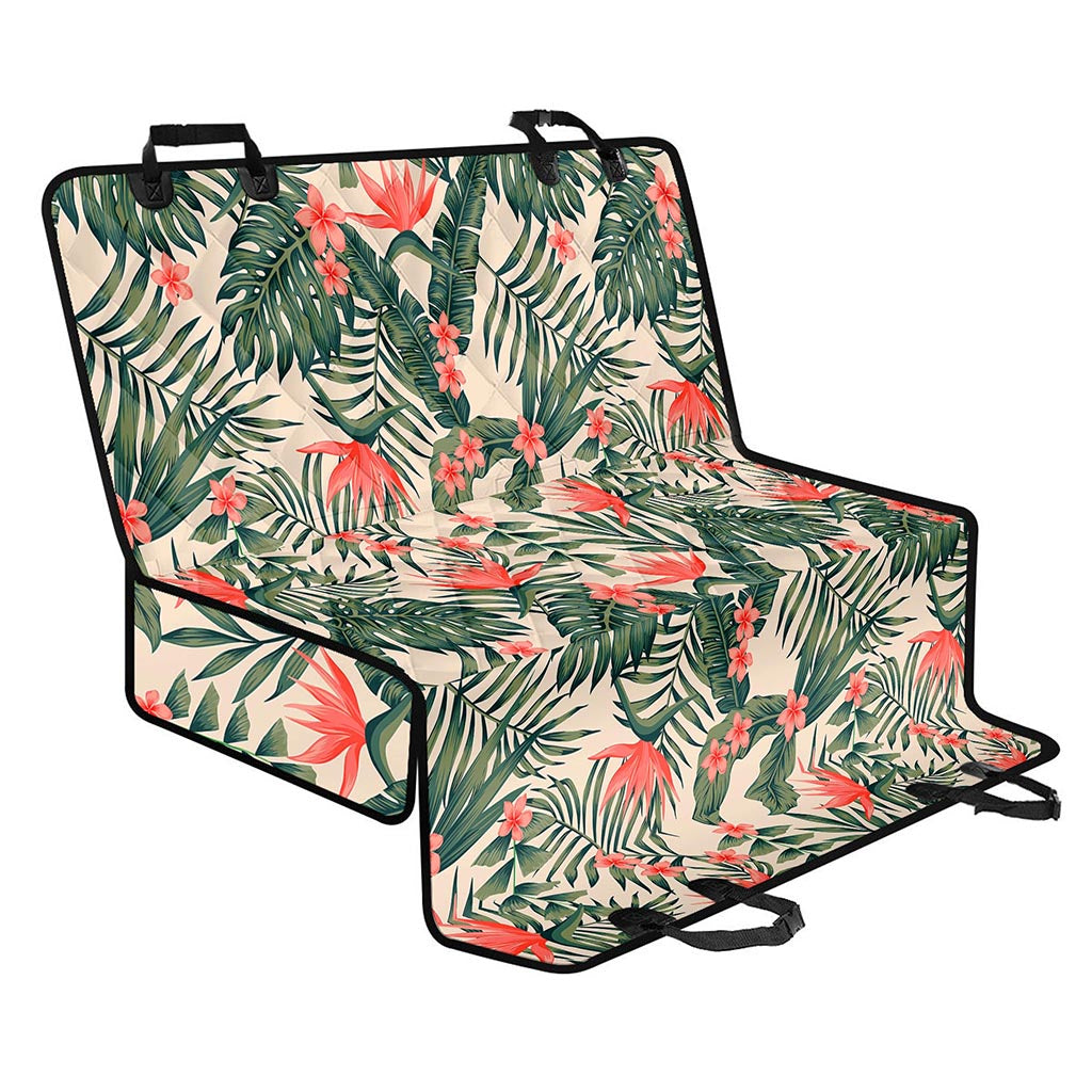 Blossom Tropical Leaves Pattern Print Pet Car Back Seat Cover