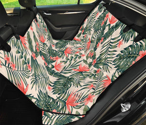 Blossom Tropical Leaves Pattern Print Pet Car Back Seat Cover