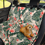 Blossom Tropical Leaves Pattern Print Pet Car Back Seat Cover