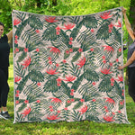 Blossom Tropical Leaves Pattern Print Quilt