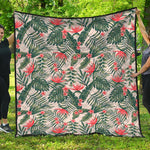 Blossom Tropical Leaves Pattern Print Quilt