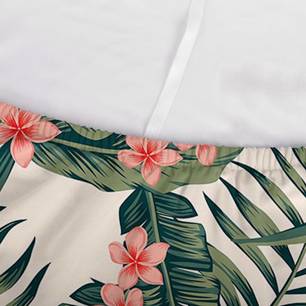 Blossom Tropical Leaves Pattern Print Sofa Cover