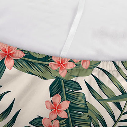 Blossom Tropical Leaves Pattern Print Sofa Cover