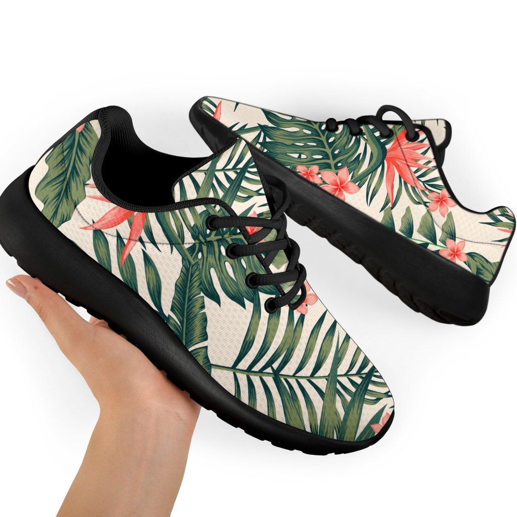 Blossom Tropical Leaves Pattern Print Sport Shoes GearFrost