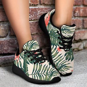 Blossom Tropical Leaves Pattern Print Sport Shoes GearFrost