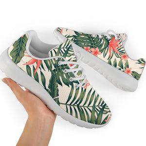 Blossom Tropical Leaves Pattern Print Sport Shoes GearFrost