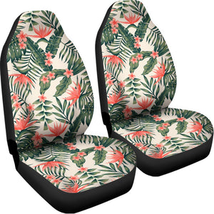 Blossom Tropical Leaves Pattern Print Universal Fit Car Seat Covers