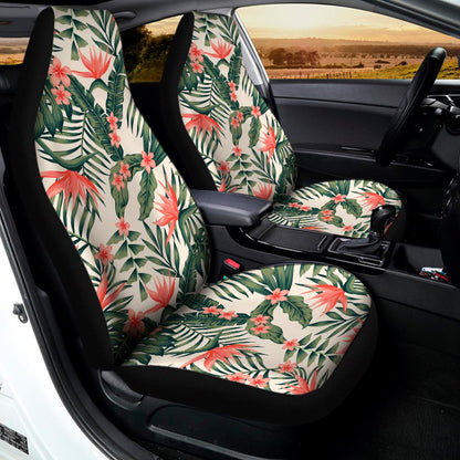 Blossom Tropical Leaves Pattern Print Universal Fit Car Seat Covers