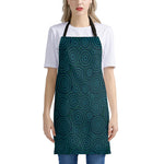 Blue Aboriginal Dot Pattern Print Apron