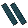 Blue Aboriginal Dot Pattern Print Car Seat Belt Covers