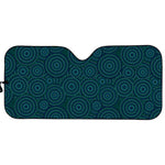 Blue Aboriginal Dot Pattern Print Car Sun Shade