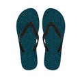Blue Aboriginal Dot Pattern Print Flip Flops