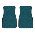 Blue Aboriginal Dot Pattern Print Front Car Floor Mats