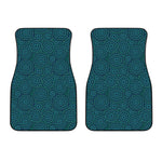 Blue Aboriginal Dot Pattern Print Front Car Floor Mats