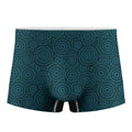 Blue Aboriginal Dot Pattern Print Men's Boxer Briefs