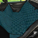 Blue Aboriginal Dot Pattern Print Pet Car Back Seat Cover