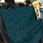 Blue Aboriginal Dot Pattern Print Pet Car Back Seat Cover