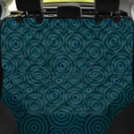 Blue Aboriginal Dot Pattern Print Pet Car Back Seat Cover