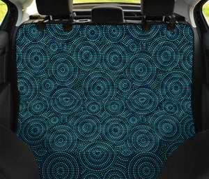 Blue Aboriginal Dot Pattern Print Pet Car Back Seat Cover